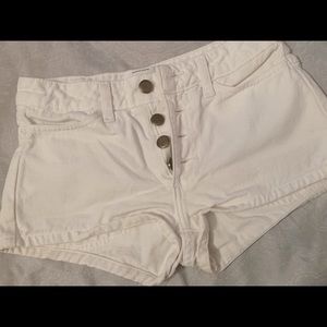 American Apparel white denim shorts
